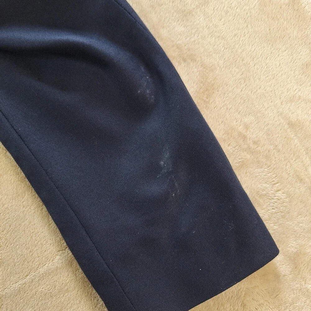 Tommy Hilfiger Blazer Mens 42 Navy Blue Wool Silk Blend Two Button Suit Jacket